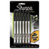 Plastic Point Stick Permanent Water Resistant Pen, Assorted, Fine, 6 per Pack
