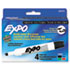 Dry Erase Markers, Chisel Tip, Assorted, 4/Set