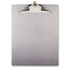 Aluminum Clipboard w/High-Capacity Clip, 1" Capacity, Holds 8 1/2 x 12, Silver