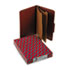 Pressboard Classification Folders wSelf Tab, Legal, Six-Section, Red, 10/Box