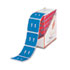 Single Digit End Tab Labels, Number 1, White-on-Light Blue, 250/Roll