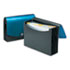 Expanding File, 12 Pockets, Poly, Letter, Black/Blue