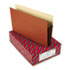 5 1/4 Inch Expansion Pocket with Tyvek, Straight, Legal, Manila/Redrope, 10/Box