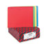 File Jackets with Double-Ply Tab, Letter, Blue/Green/Red/Yellow, 100/Box