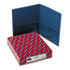 Two-Pocket Portfolio, Embossed Leather Grain Paper, Dark Blue, 25/Box