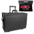 Wheeled Catalog Case, Leather-Trimmed Tufide, 21-3/4 x 15-1/2 x 9-3/4, Black