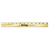 Beveled Wood Ruler w/Single Brass Edge, 12", Clear Lacquer Finish - View 2