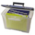 Portable File Storage Box w/Organizer Lid, Letter/Legal, Clear