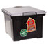 Portable File Tote w/Locking Handle Storage Box, Letter/Legal, Black
