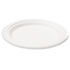 Bagasse 6" Plate, Round, White, 125/Pack