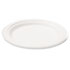 Bagasse 10" Plate, Round, White, 125/Pack