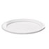Bagasse Oval Plate, 9" x 6-1/2", White, 125/Pack