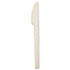 Compostable Cutlery, Plant Starch/Oil Knife, 6" Length, White, 100/Pack