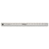 Stainless Steel Ruler w/Cork Back and Hang Hole, 18", Silver - View 2