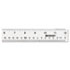 Acrylic Ruler w/Two Beveled Edges and Hang Up Hole, 12", Clear - View 1