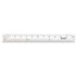 Acrylic Ruler w/Two Beveled Edges and Hang Up Hole, 12", Clear - View 2