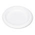 Plastic Dinnerware, Plates, 6" Diameter, White, 125/Pack