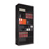 Metal Bookcase, 6 Shelves, 34-1/2w x 13-1/2d x 78h, Black