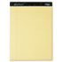 Docket Ruled Perforated Pads, Legal Rule, Ltr, Canary, 12 50-Sheet Pads/Pack