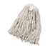 Cut-End Wet Mop Head, Cotton, #20 Size, White