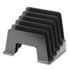 Incline Sorter, Five Sections, Plastic, 8 x 5 1/2 x 6, Black