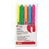 Pocket Highlighter, Chisel Tip, Fluorescent Colors, 5/Set