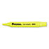 Desk Highlighter, Chisel Tip, Fluorescent Yellow, 12/Pk