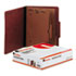 Pressboard Folder with 2 Dividers, Letter, Six-Section, Red, 10/Box