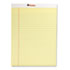 Perforated Edge Writing Pad, Legal/Margin Rule, Letter, Canary, 50-Sheet, Dozen