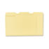 File Folders, 1/3 Cut Assorted, One-Ply Top Tab, Letter, Manila, 100/Box