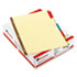 Extended Insert Indexes, Assorted Color 5-Tab, Letter, Buff, 24 Sets/Box