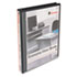 Round Ring Economy Vinyl View Binder, 1/2" Capacity, Black