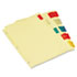 Economical Insertable Index, Multicolor Tabs, 5-Tab, Letter, Buff, 6 Sets/Pack