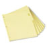 Economical Insertable Index, Clear Tabs, 8-Tab, Letter, Buff, 6 Sets/Pack