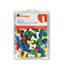 Colored Push Pins, Plastic, Rainbow, 3/8", 100/Pack - View 1