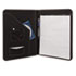 Leather-Look Pad Folio, Inside Flap Pocket w/Card Holder, Black - View 1