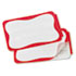 Self-Adhesive Name Badges, 2 x 3-3/8, Red, 100/Pack