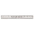 Stainless Steel Ruler w/Cork Back and Hanging Hole, 12", Silver - View 2