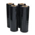 Black Stretch Film, 18w x 1,500' Roll, 20 Micron (80 Gauge), 4 Rolls/Carton