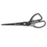 Industrial Scissors, 8" Length, Bent, Black Carbon Coated Blades, Black/Blue