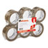Heavy-Duty Box Sealing Tape, 2" x 55 yards, 3" Core, Tan, 6/Box
