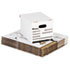Economy Storage Box, Lift-Off Lid, Letter/Legal. White, 12/Ct - View 1