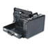 Expandable Laptop Attaché, Leather, 18 x 4 x 13, Black