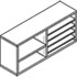 Modular Paper Management System, 35 x 9 3/4 x 15 3/4, Shaker Cherry