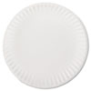 White Paper Plates, 9" Dia, 100/pack