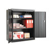 Assembled 42" High Heavy-Duty Welded Storage Cabinet, Two Adjustable Shelves, 36w X 18d, Black