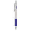 F-402 Ballpoint Pen, Retractable, Fine 0.7 Mm, Blue Ink, Stainless Steel/blue Barrel