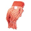 Super Loop Wet Mop Head, Cotton/synthetic Fiber, 5" Headband, Large Size, Orange, 12/carton