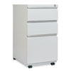 File Pedestal With Full-Length Pull, Left/right, 3-Drawers: Box/box/file, Legal/letter, Light Gray, 14.96" X 19.29" X 27.75"