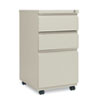 File Pedestal With Full-Length Pull, Left Or Right, 3-Drawers: Box/box/file, Legal/letter, Putty, 14.96" X 19.29" X 27.75"